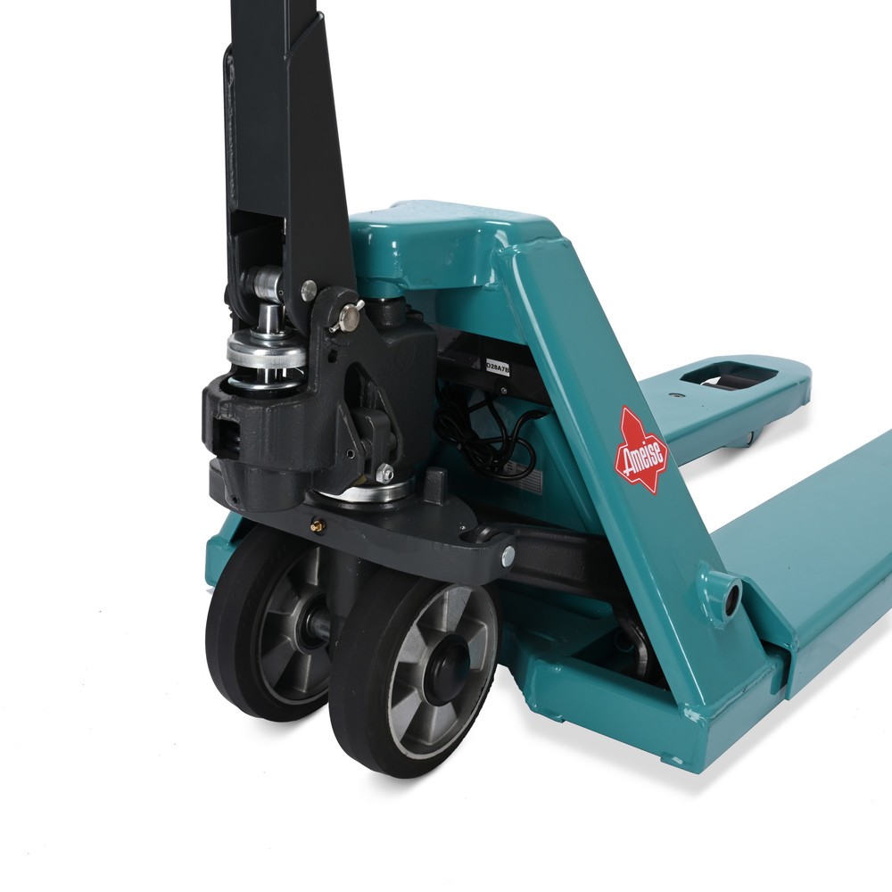 Immagine del prodotto n. 2: Transpallet con bilancia Ameise® PTM 2.0 Scale con display sulla testata del timone, portata 2.000 kg, rulli tandem