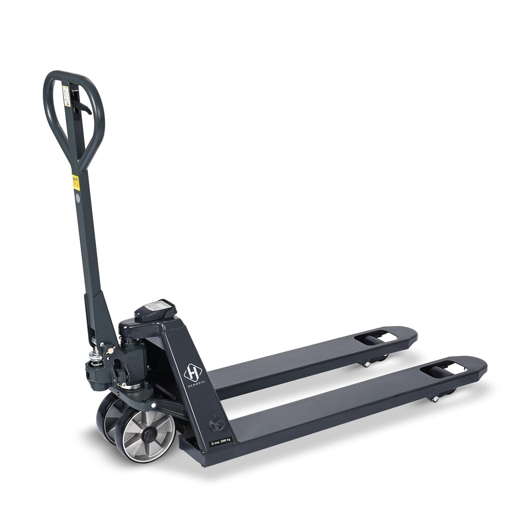 Transpallet con bilancia HEMMDAL PTM 2.0 Scale, portata 2.000 kg, incrementi di 5 kg, rulli forche singoli Immagine del prodotto: Transpallet con bilancia HEMMDAL PTM 2.0 Scale, portata 2.000 kg, incrementi di 5 kg, rulli forche singoli