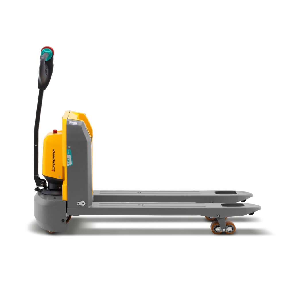 Immagine del prodotto n. 2: Transpallet elettrico Jungheinrich AME 15, portata 1.500 kg, lunghezza forche 1.150 mm, larghezza speciale delle forche 670 mm, rulli tandem