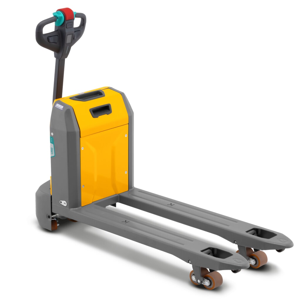 Transpallet elettrico Jungheinrich AME 18, portata 1.800 kg, lunghezza forche 1.150 mm, rulli tandem Immagine del prodotto: Transpallet elettrico Jungheinrich AME 18, portata 1.800 kg, lunghezza forche 1.150 mm, rulli tandem