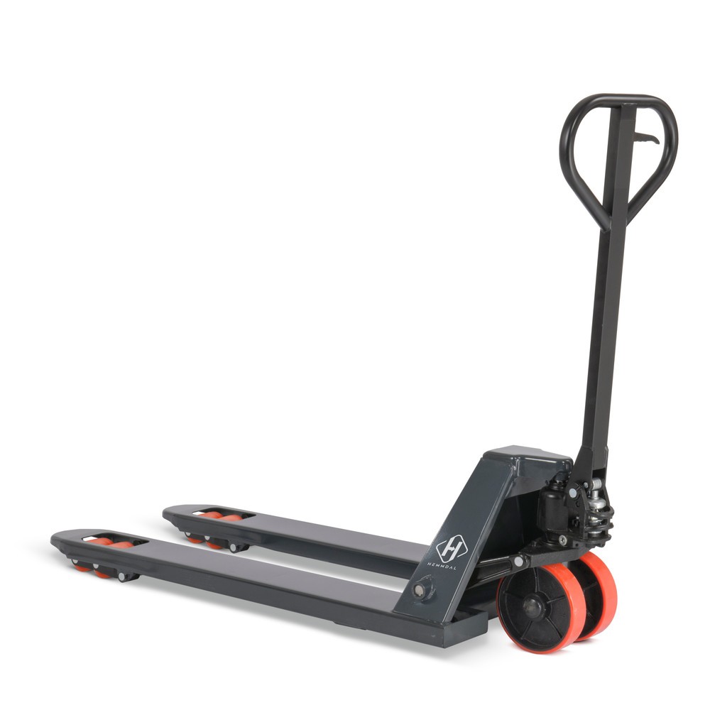 Immagine del prodotto n. 1: Transpallet manuale HEMMDAL PTM 2.0, portata 2.000 kg, lunghezza forche 1.150 mm, poliuretano, rulli tandem