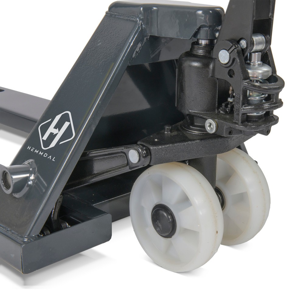 Immagine del prodotto n. 4: Transpallet manuale HEMMDAL PTM 2.0, portata 2.000 kg, lunghezza forche 1.150 mm, nylon/nylon, rullo singolo