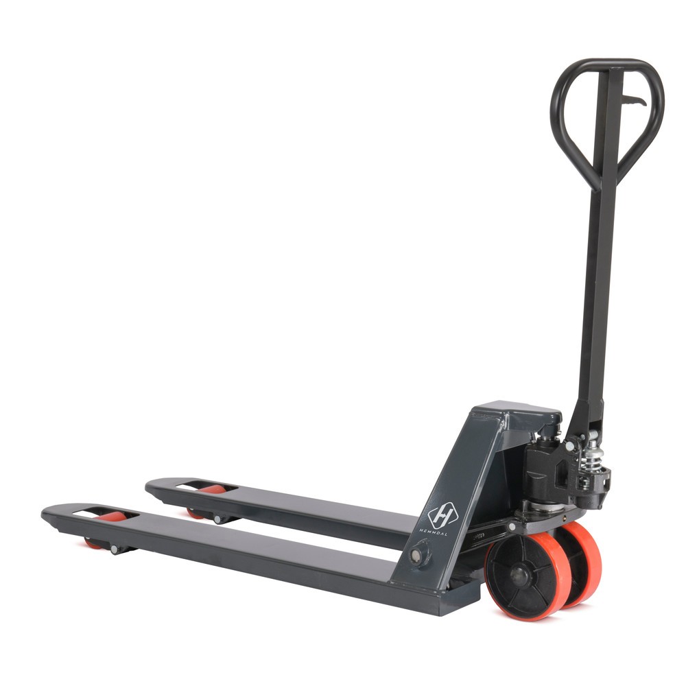 Immagine del prodotto: Transpallet manuale HEMMDAL PTM 2.5, portata 2.500 kg, lunghezza forche 1.150 mm, poliuretano, rullo singolo