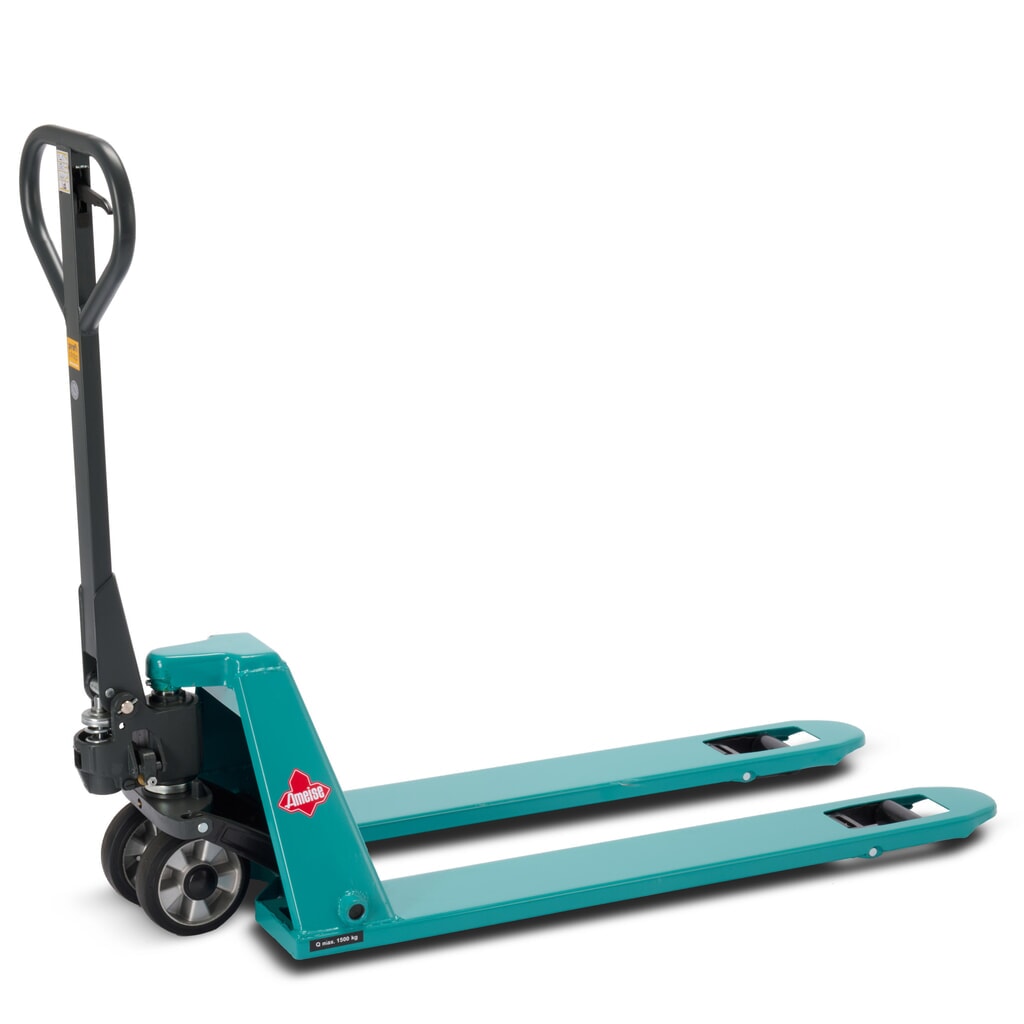 Transpallet manuale piatto Ameise® PTM 1.5 Low, portata 1.500 kg, lunghezza forche 1.150 mm, gomma piena/poliuretano Immagine del prodotto: Transpallet manuale piatto Ameise® PTM 1.5 Low, portata 1.500 kg, lunghezza forche 1.150 mm, gomma piena/poliuretano