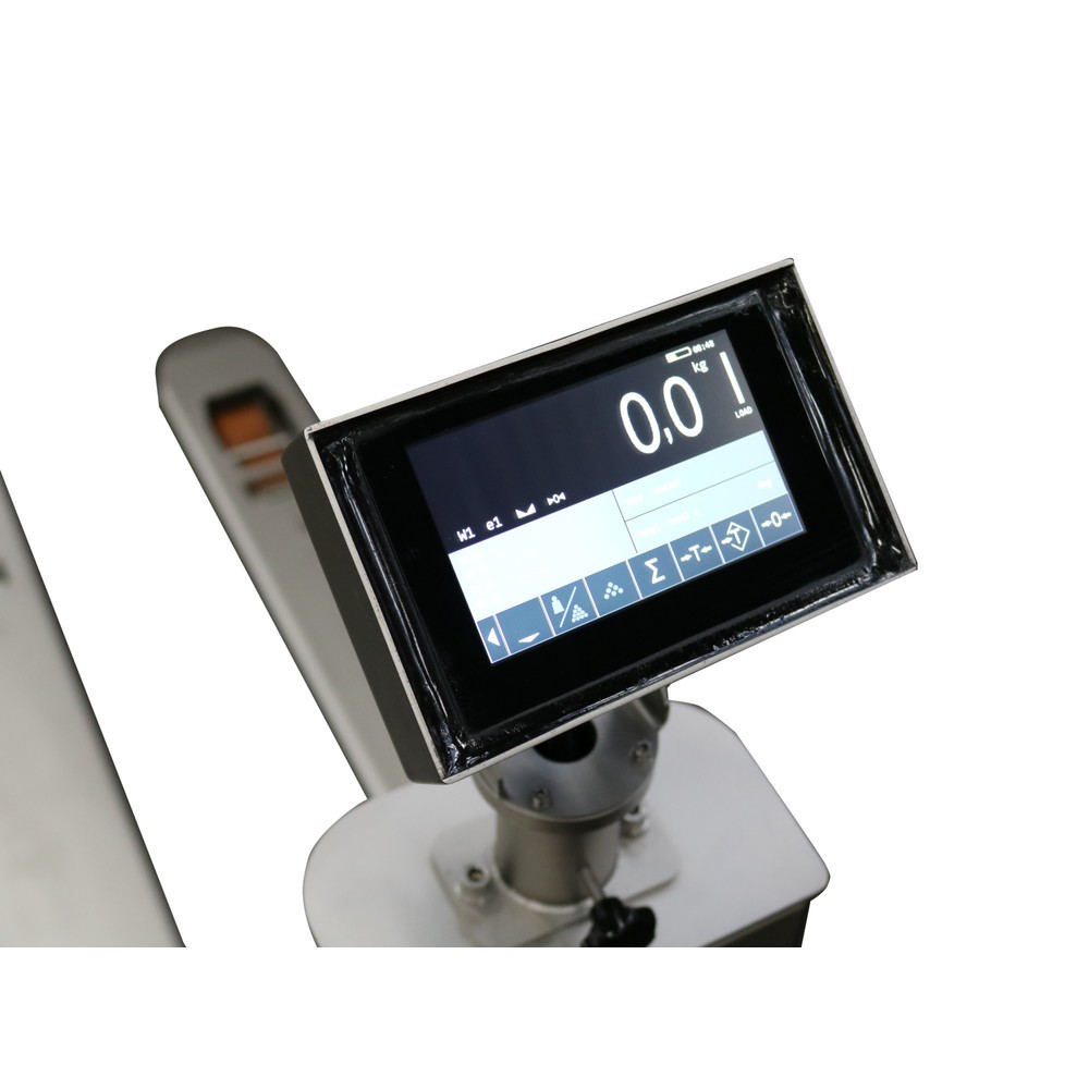 Immagine del prodotto n. 2: Transpallet pesatore in acciaio inox INOX PRO con display multirange Touch, portata 2.000 kg, lunghezza forche 1.150 mm, poliammide, ruote tandem