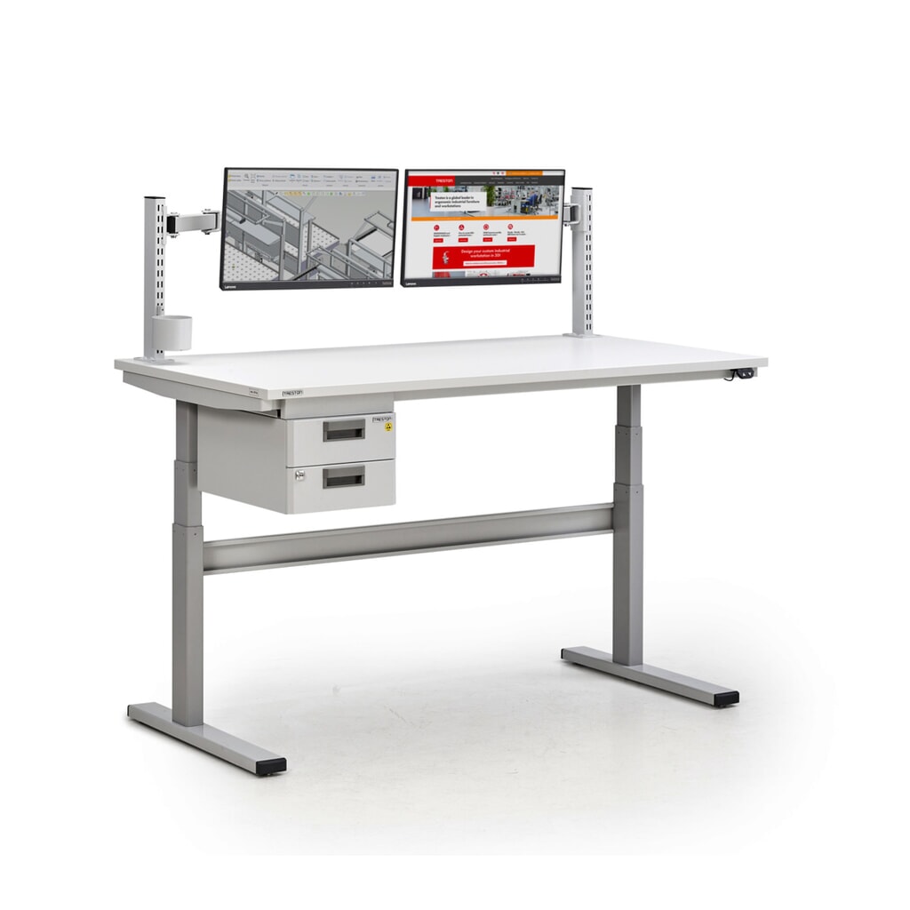 Tubi griglia per tavolo da lavoro TRESTON TED, con flangia, altezza 400 mm, 2 pz./SU Immagine del prodotto n. 6: Tubi griglia per tavolo da lavoro TRESTON TED, con flangia, altezza 400 mm, 2 pz./SU