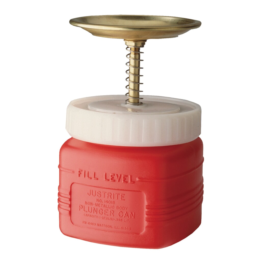 Inumiditore Justrite in PE, rosso, 1 litro Immagine del prodotto: Inumiditore Justrite in PE, rosso, 1 litro
