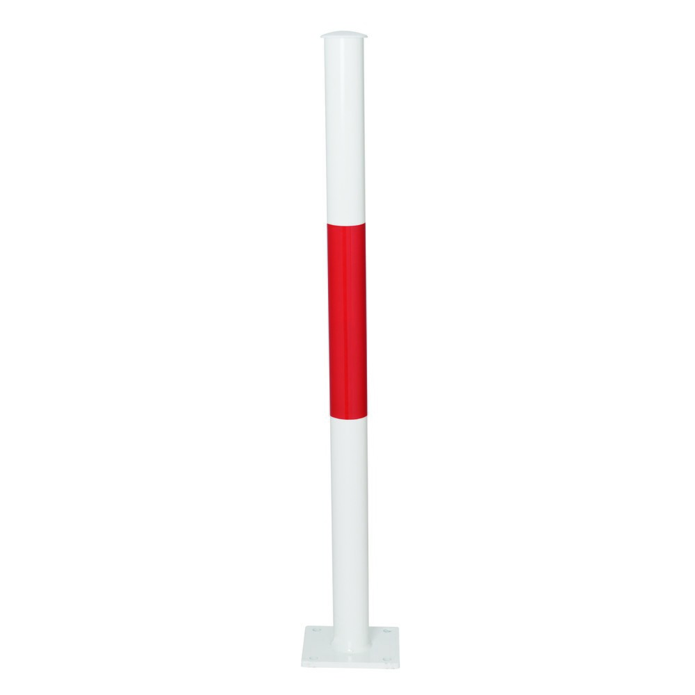 Immagine del prodotto: Parapetto sistema URBAN, tubo verticale, Ø 60 mm, altezza dal pavimento 1.000 mm, da tassellare, zincato a caldo e verniciato, rosso/bianco