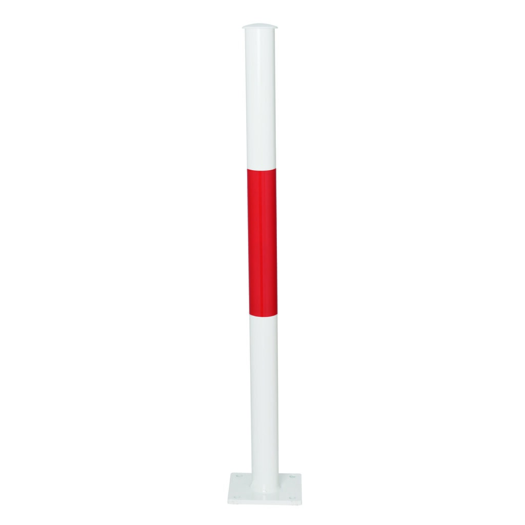 Immagine del prodotto: Parapetto sistema URBAN, tubo verticale, Ø 60 mm, altezza dal pavimento 1.000 mm, da tassellare, zincato a caldo e verniciato, rosso/bianco