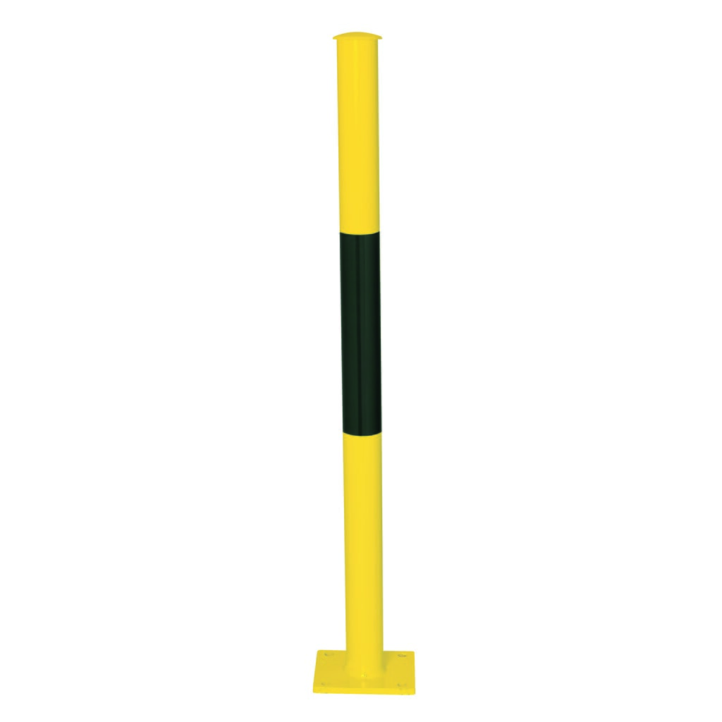 Immagine del prodotto: Parapetto sistema URBAN, tubo verticale, Ø 60 mm, altezza dal pavimento 1.000 mm, da tassellare, zincato a caldo e verniciato, nero/giallo