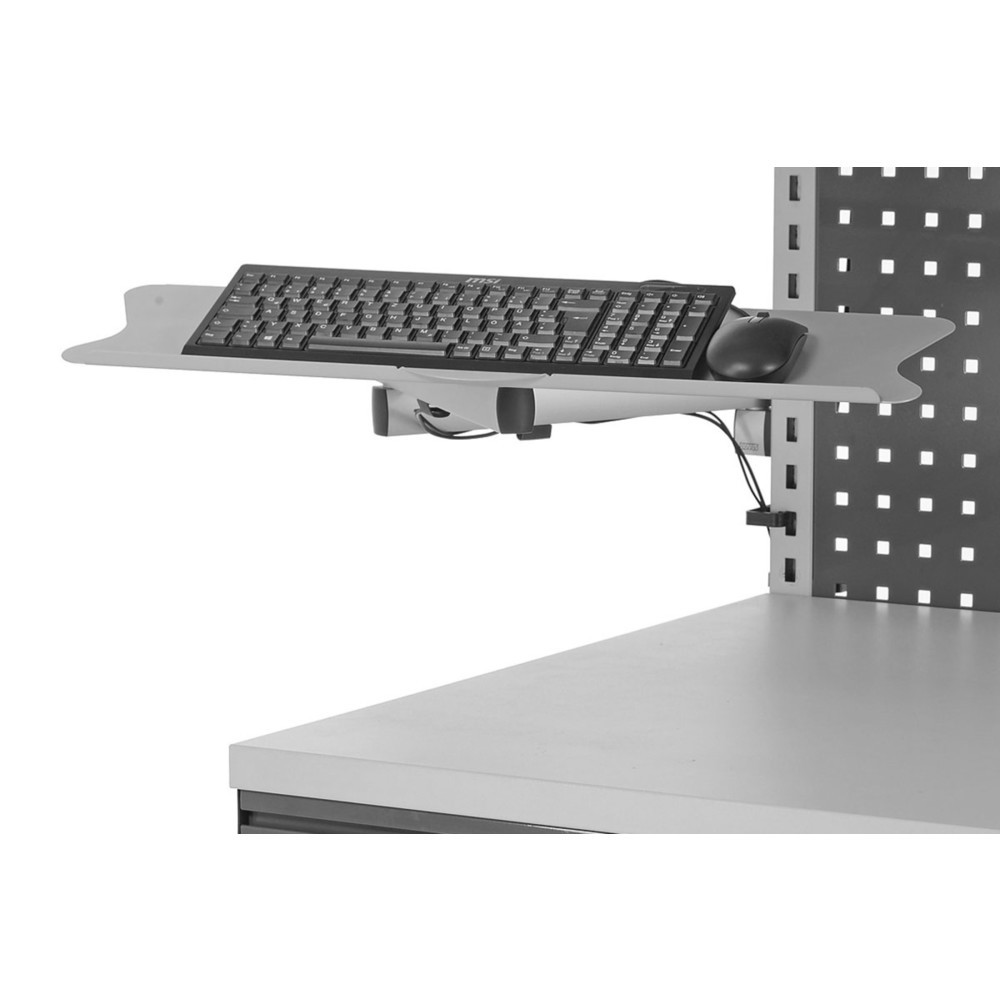 Immagine del prodotto n. 2: Ripiano per tastiera e mouse con braccio orientabile per sistema con piano di imballaggio, HxLxP 200 x 100 x 455 mm