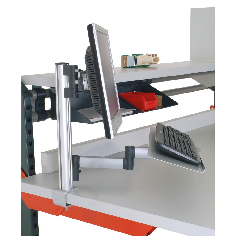 Immagine del prodotto n. 4: Ripiano per tastiera e mouse con braccio orientabile per sistema con piano di imballaggio, HxLxP 200 x 100 x 455 mm