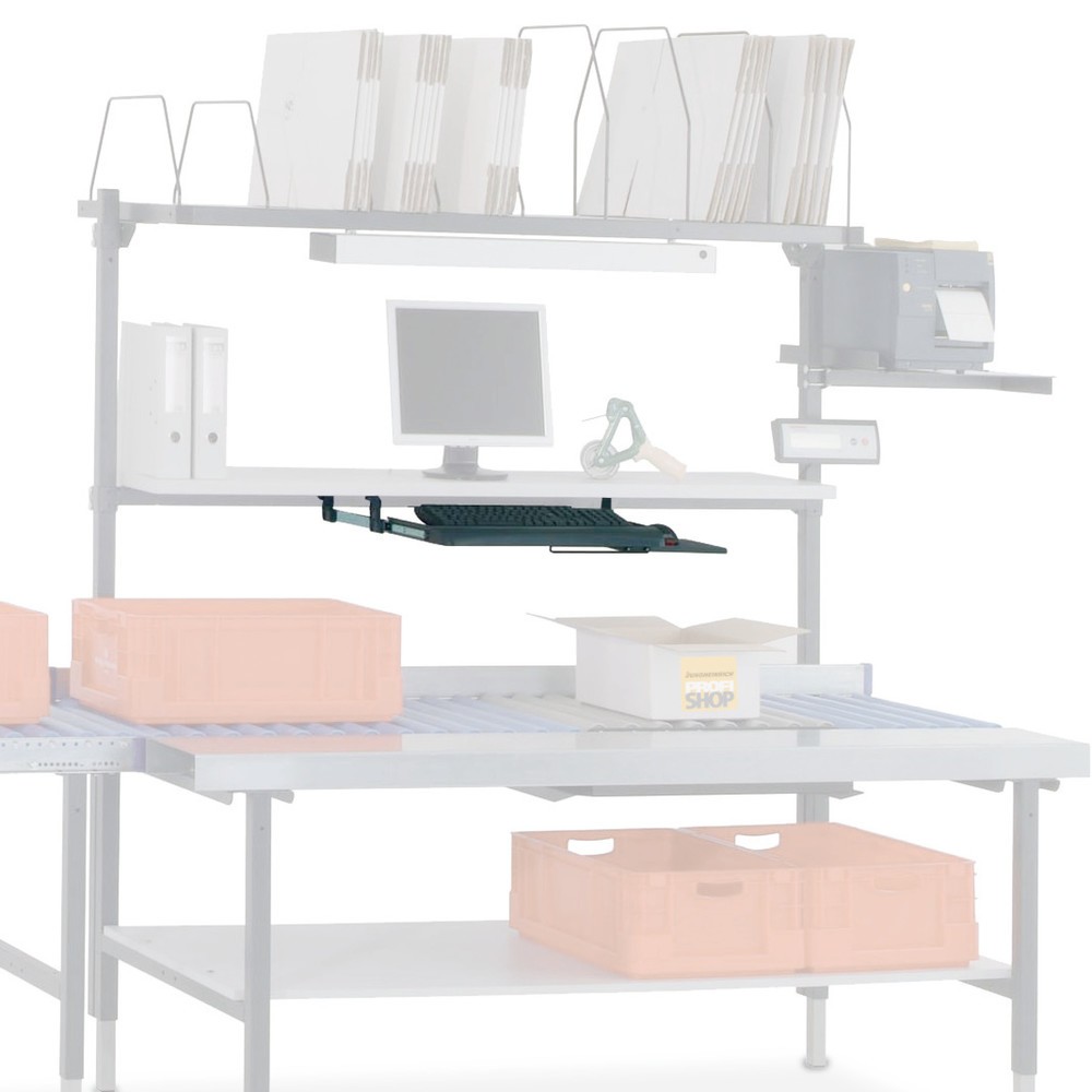 Immagine del prodotto: Ripiano per tastiera e mouse, estraibile, HxLxP 110 x 600 x 420 mm