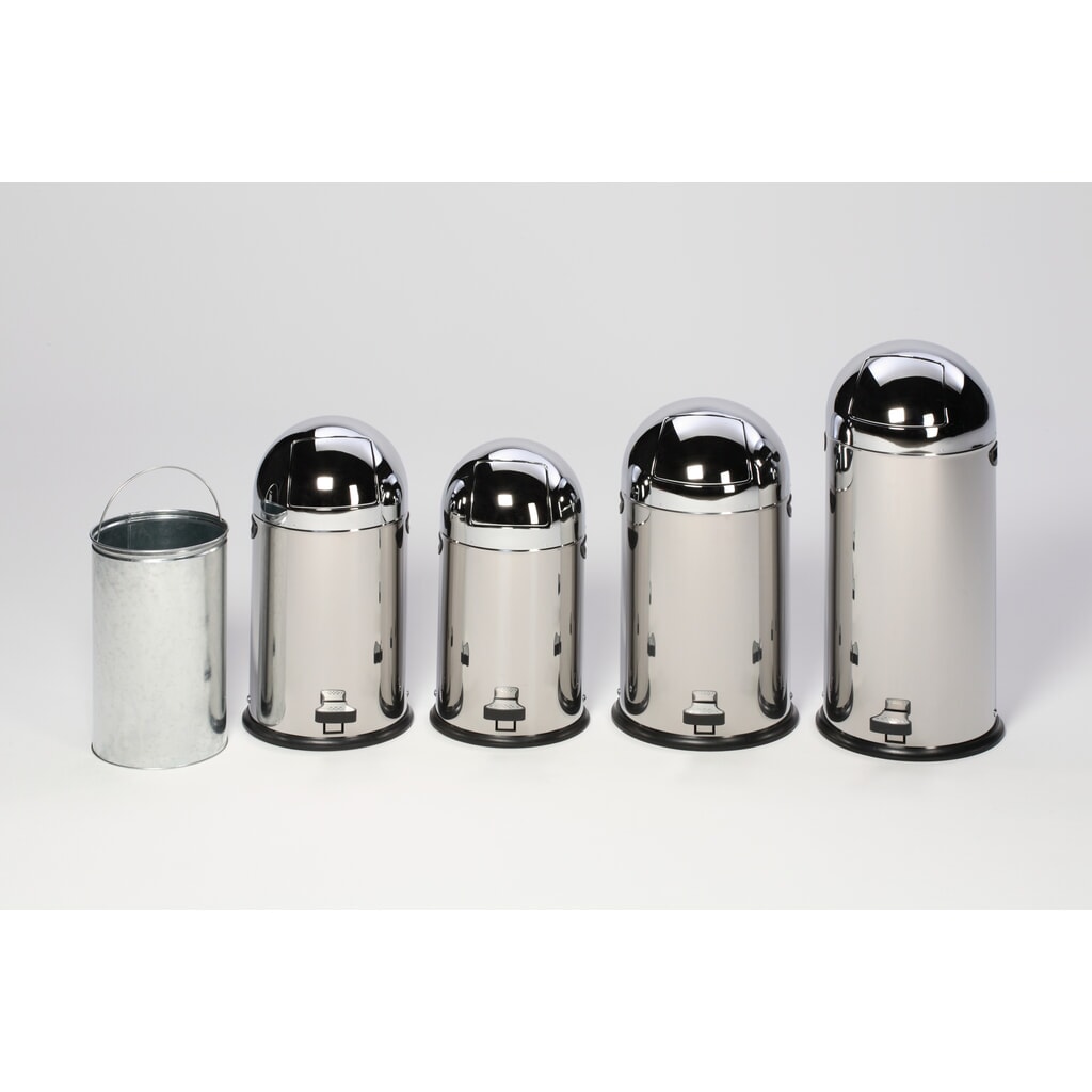 VAR® Portarifiuti a pedale acciaio inox, 22 litri Immagine del prodotto n. 2: VAR® Portarifiuti a pedale acciaio inox, 22 litri
