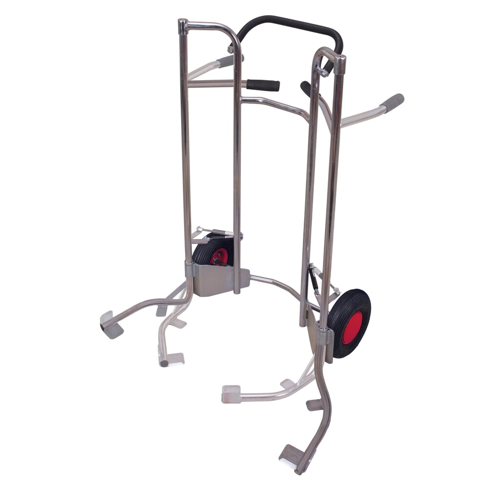 Immagine del prodotto n. 1: Carrello porta pneumatici VARIOfit® in acciaio, portata 200 kg, zincato, per 5 pneumatici, gomma pneumatica