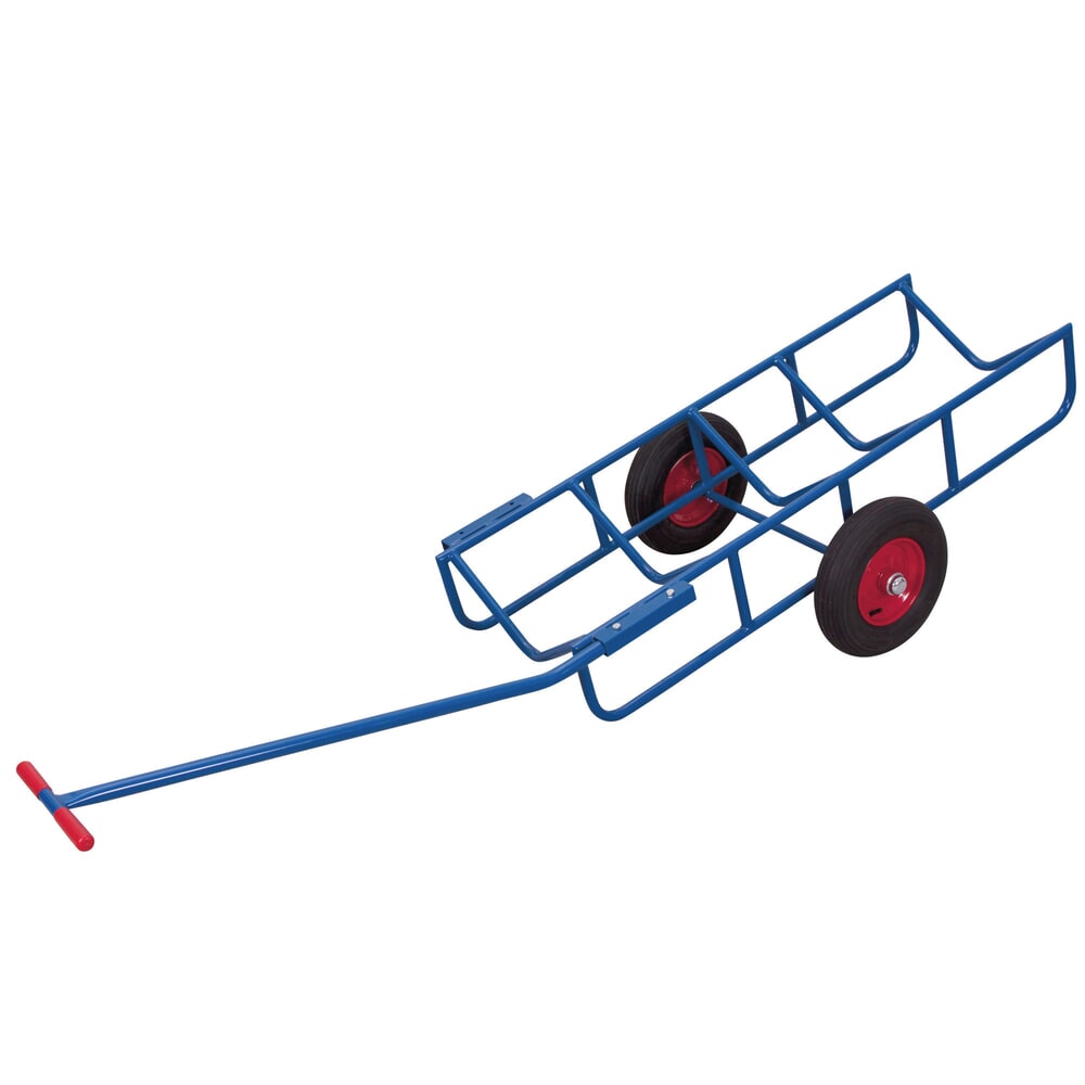 Immagine del prodotto: VARIOfit® Rollen-Sackkarre aus Stahl, Tragkraft 400 kg, Luft-Bereifung, enzianblau