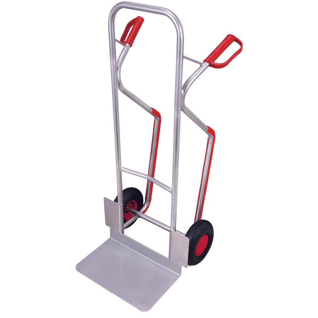 Carrello porta sacchi VARIOfit® in alluminio con pattini d’invito intercambiabili, portata 200 kg, pala BxT 480 x 300 mm, gomma pneumatica, senza supporto Immagine del prodotto: Carrello porta sacchi VARIOfit® in alluminio con pattini d’invito intercambiabili, portata 200 kg, pala BxT 480 x 300 mm, gomma pneumatica, senza supporto
