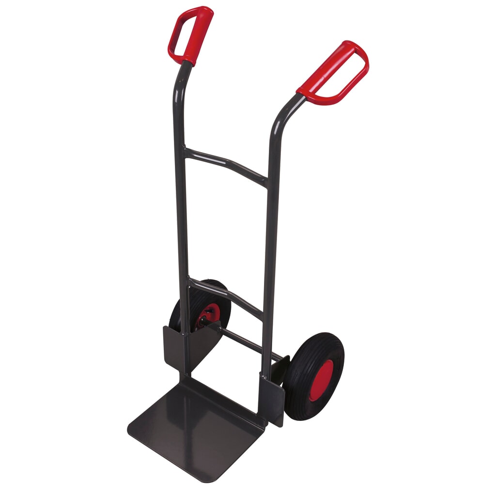 Immagine del prodotto: Carrello porta sacchi VARIOfit® in tubolare d'acciaio, portata 200 kg, pala LxP 320 x 250 mm, ruote in gomma pneumatica, grigio antracite