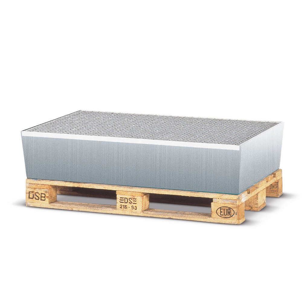 Immagine del prodotto: Vasca di raccolta asecos® in acciaio, AxLxP 250 x 815 x 1.240 mm, 2x 200 l, blu genziana