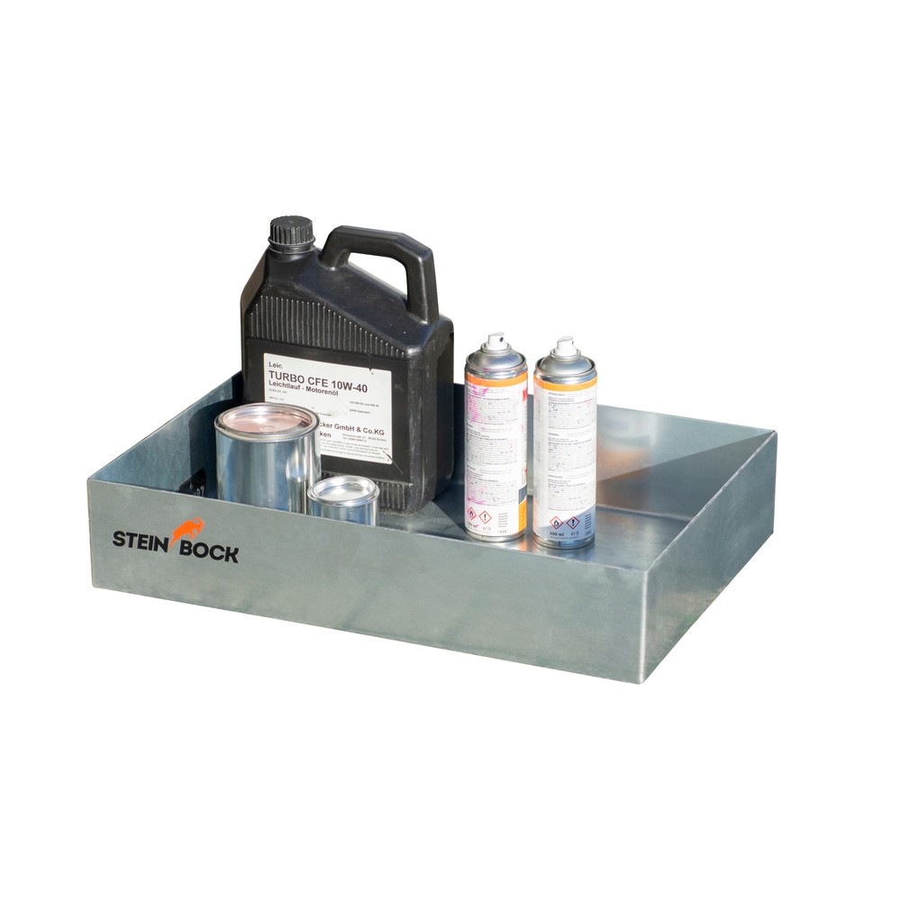 Immagine del prodotto n. 4: Vasca di raccolta per piccoli contenitori, in acciaio, per pallet, AxLxP 120 x 400 x 600 mm