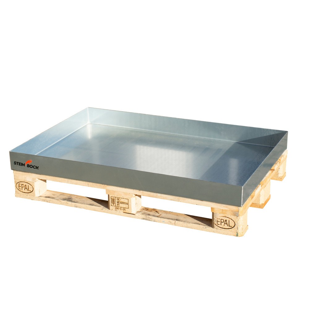 Immagine del prodotto n. 1: Vasca di raccolta per piccoli contenitori, in acciaio, per pallet, AxLxP 120 x 600 x 1.200 mm