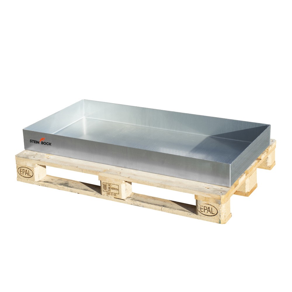 Immagine del prodotto n. 3: Vasca di raccolta per piccoli contenitori, in acciaio, per pallet, AxLxP 100 x 800 x 1.200 mm