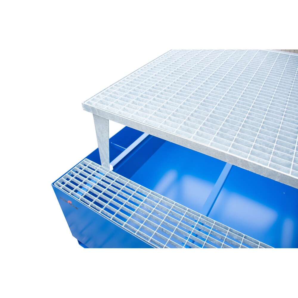 Immagine del prodotto n. 3: Vasca di raccolta Steinbock® in acciaio per 1x KTC/IBC, incl. supporto di riempimento, blu