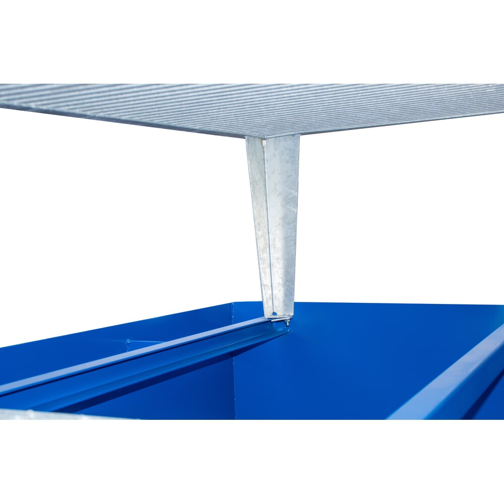 Immagine del prodotto n. 4: Vasca di raccolta Steinbock® in acciaio per 1x KTC/IBC, incl. supporto di riempimento, blu