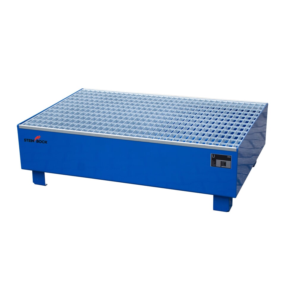 Immagine del prodotto: Vasca di raccolta Steinbock®, 2x 200 l, Alt x Largh x Prof 360 x 800 x 1.200 mm, incl. griglia, blu
