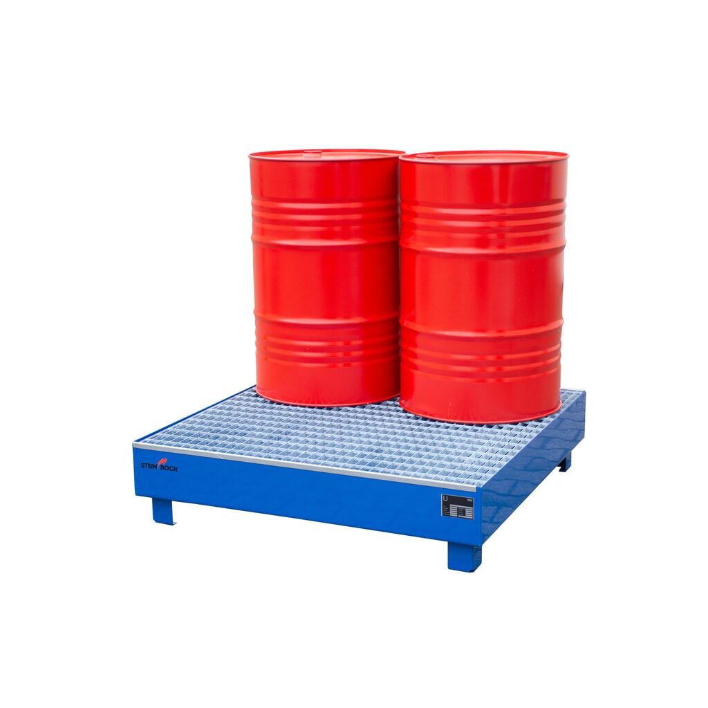 Steinbock® vasca di raccolta, 4x 200 l, AxLxP 285 x 1.200 x 1.200 mm, incl. griglia, blu Immagine del prodotto n. 6: Steinbock® vasca di raccolta, 4x 200 l, AxLxP 285 x 1.200 x 1.200 mm, incl. griglia, blu