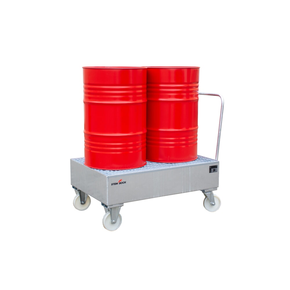 Immagine del prodotto n. 4: Vasca di raccolta Steinbock® per fusti da 200 litri, mobile, zincata a caldo