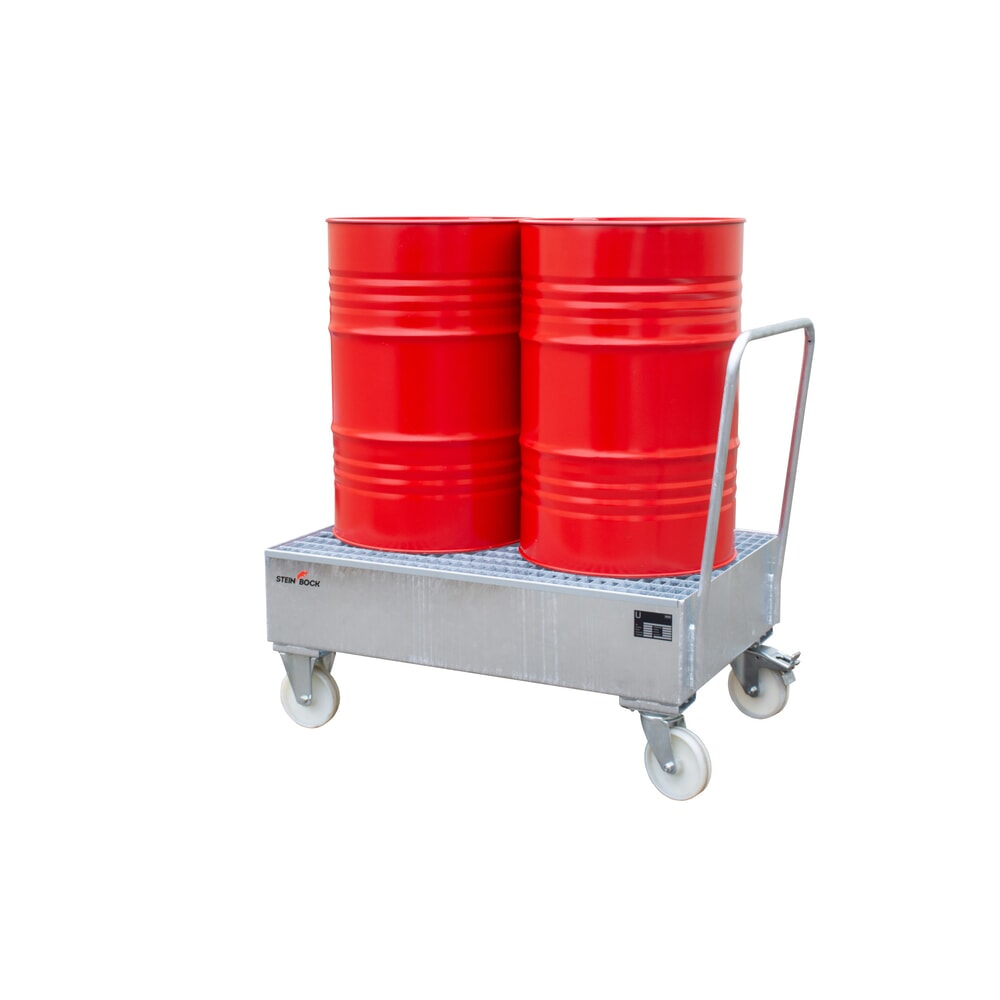 Immagine del prodotto n. 5: Vasca di raccolta Steinbock® per fusti da 200 litri, mobile, zincata a caldo