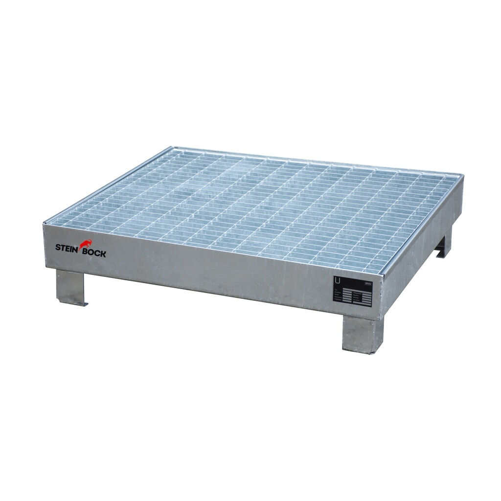 Steinbock® vasca di raccolta per 4x fusti da 60 litri, incl. griglia, zincata a caldo Immagine del prodotto: Steinbock® vasca di raccolta per 4x fusti da 60 litri, incl. griglia, zincata a caldo