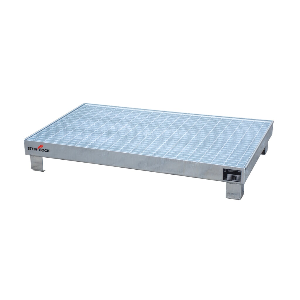 Immagine del prodotto: Steinbock® vasca di raccolta per 6x fusti da 60 litri, incl. griglia, zincata a caldo