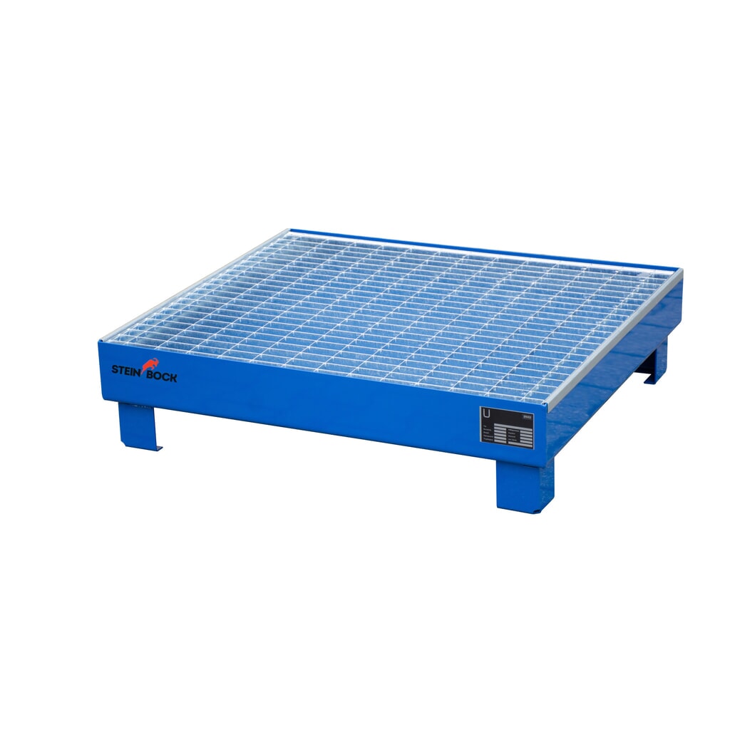Steinbock® vasca di raccolta per 4x fusti da 60 litri, incl. griglia, blu Immagine del prodotto: Steinbock® vasca di raccolta per 4x fusti da 60 litri, incl. griglia, blu
