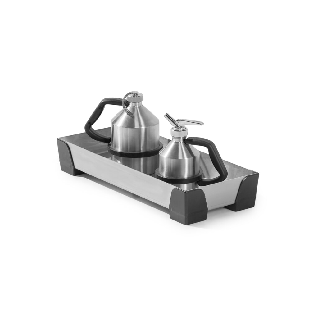 Vasca in acciaio inox per piccoli contenitori, volume di raccolta 7 l Immagine del prodotto: Vasca in acciaio inox per piccoli contenitori, volume di raccolta 7 l