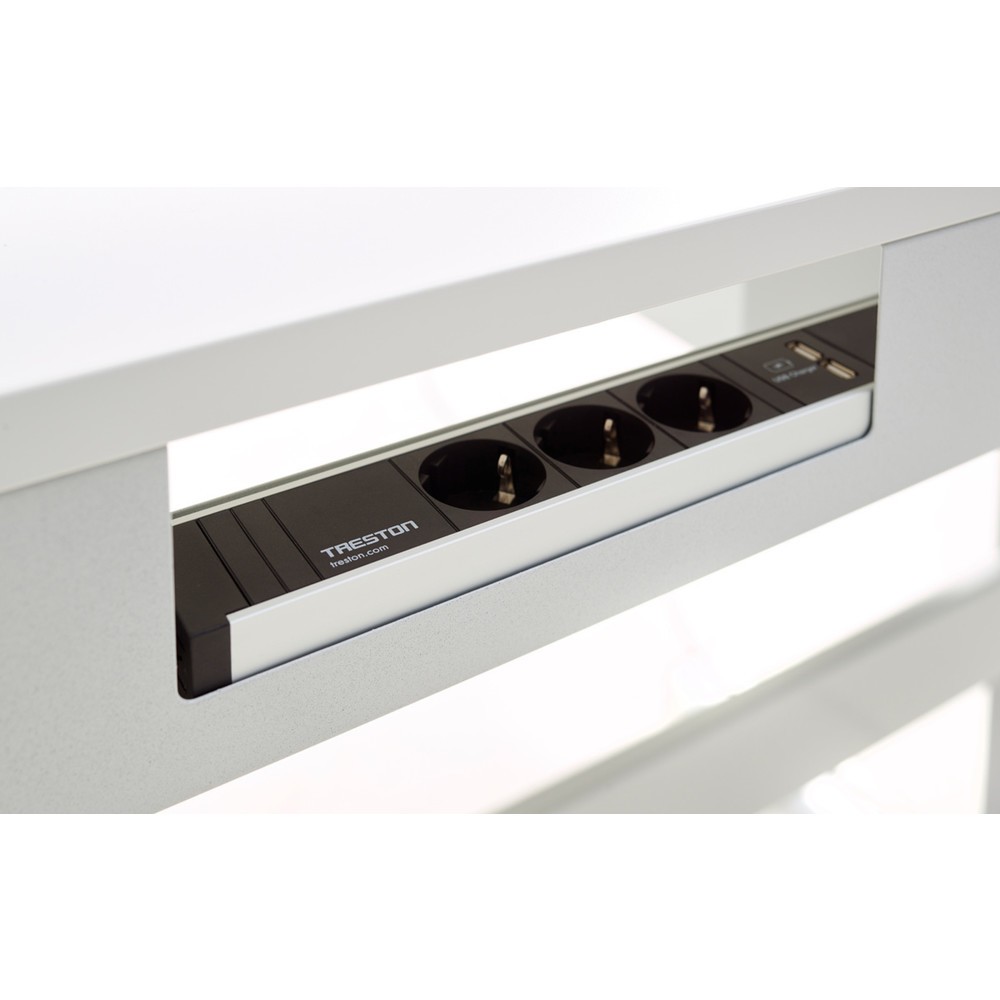 Immagine del prodotto n. 2: Vaschetta portacavi per tavolo da lavoro TRESTON TED, AxLxP 100 x 800 x 62 mm