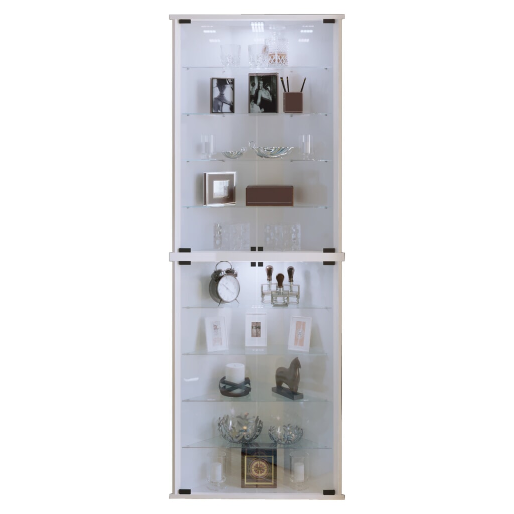 Vetrina ad angolo VCM Vecko Maxi, bianco Immagine del prodotto: Vetrina ad angolo VCM Vecko Maxi, bianco