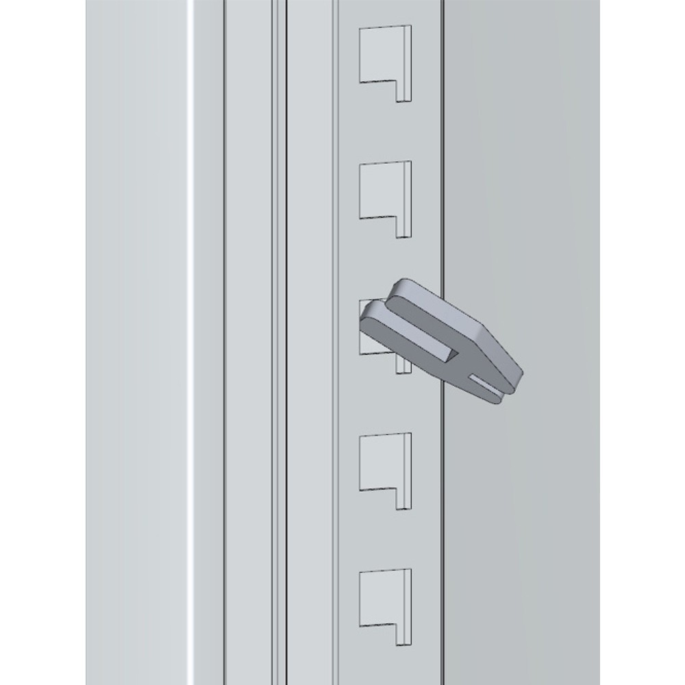 Immagine del prodotto n. 3: Vetrina CNC Bedrunka+Hirth, AxLxP 1.838 x 980 x 500 mm, grigio chiaro, azzurro, con 3 telai portautensili CNC, 1 ripiano