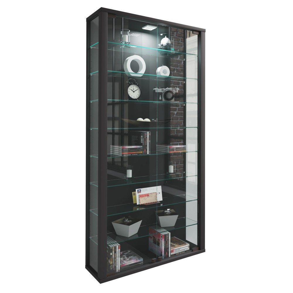 Immagine del prodotto n. 1: Vetrina da parete Vitrosa Maxi, con illuminazione LED, nero