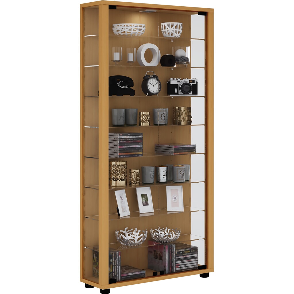 Immagine del prodotto: Vetrina da terra VCM Lumo Maxi, incl. Illuminazione LED, faggio