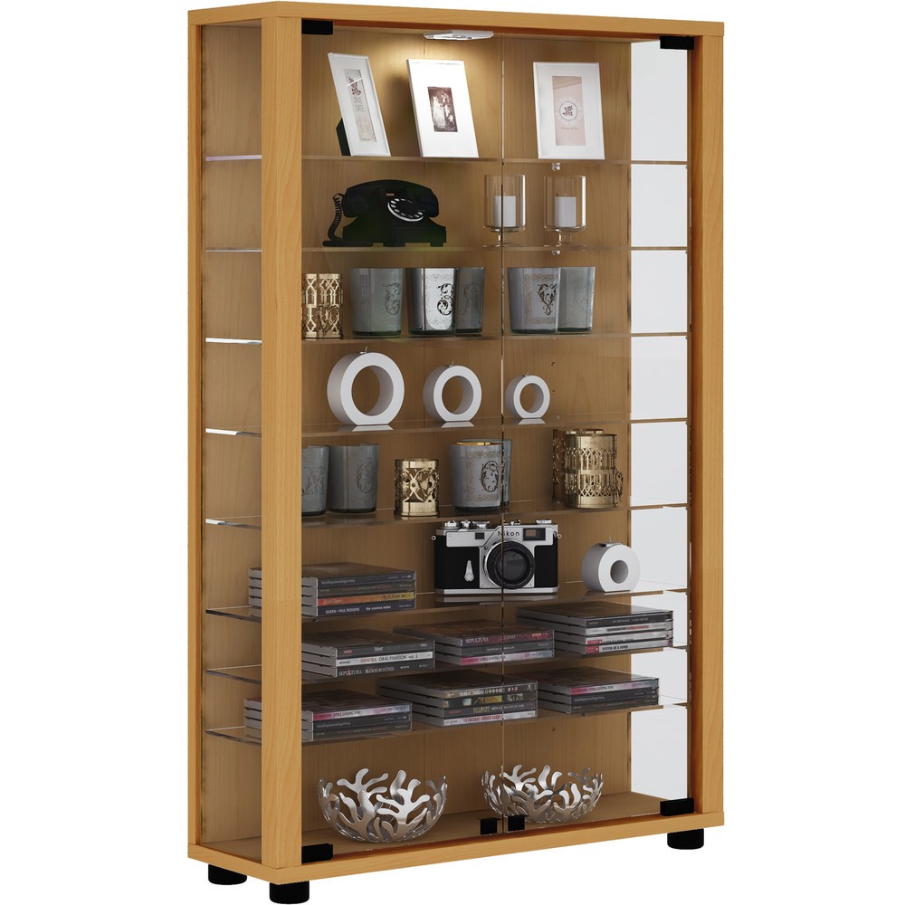 Immagine del prodotto n. 1: Vetrina da terra Lumo Mini, con illuminazione a LED, faggio