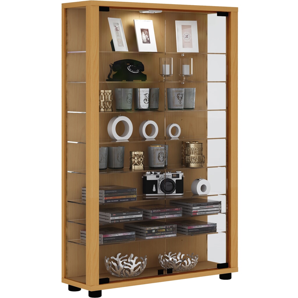 Vetrina da terra VCM Lumo Mini, faggio Immagine del prodotto n. 1: Vetrina da terra VCM Lumo Mini, faggio
