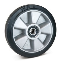 Ruota sterzante in gomma piena per transpallet manuale Ameise® tipo BF3, modello Economic DB, anno di produzione fino al 2008, Ø 160 mm