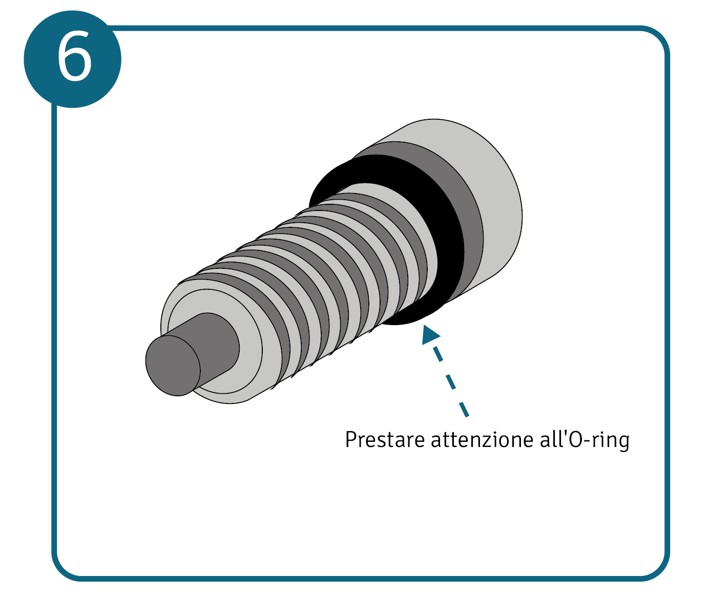 Fissare il tappo di riempimento dell’olio, facendo attenzione all’O-ring