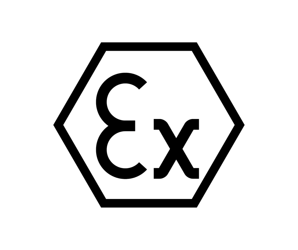 logo ATEX per l'etichettatura di macchine in atmosfere potenzialmente esplosive