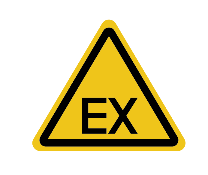 logo ATEX per aree di lavoro potenzialmente esplosive