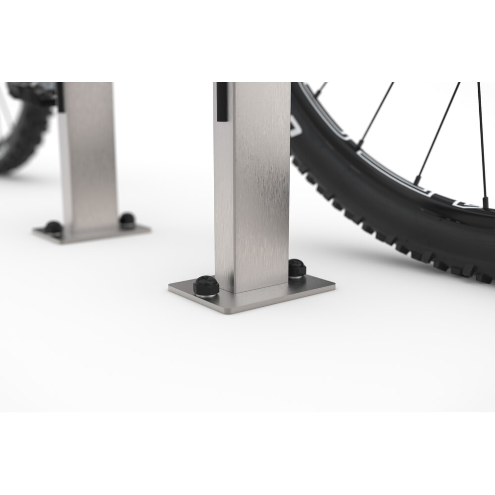 Immagine del prodotto n. 4: Staffe di appoggio wsm® con tubo a gomito, da fissare tramite tasselli, 2 posti, acciaio inox