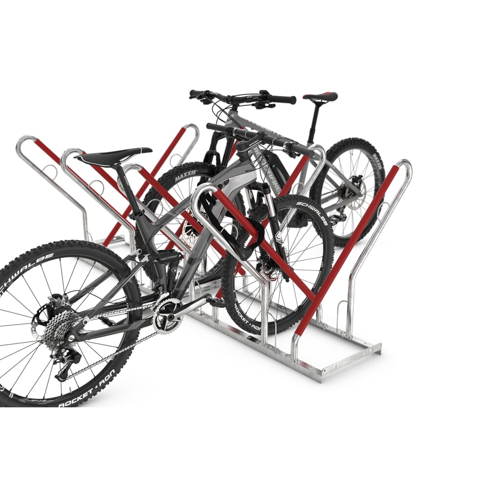 Immagine del prodotto n. 3: Rastrelliera per biciclette wsm® 0500 XBF, da tassellare, zincato a caldo, caricamento da due lati, 8 posti, interasse 540 mm