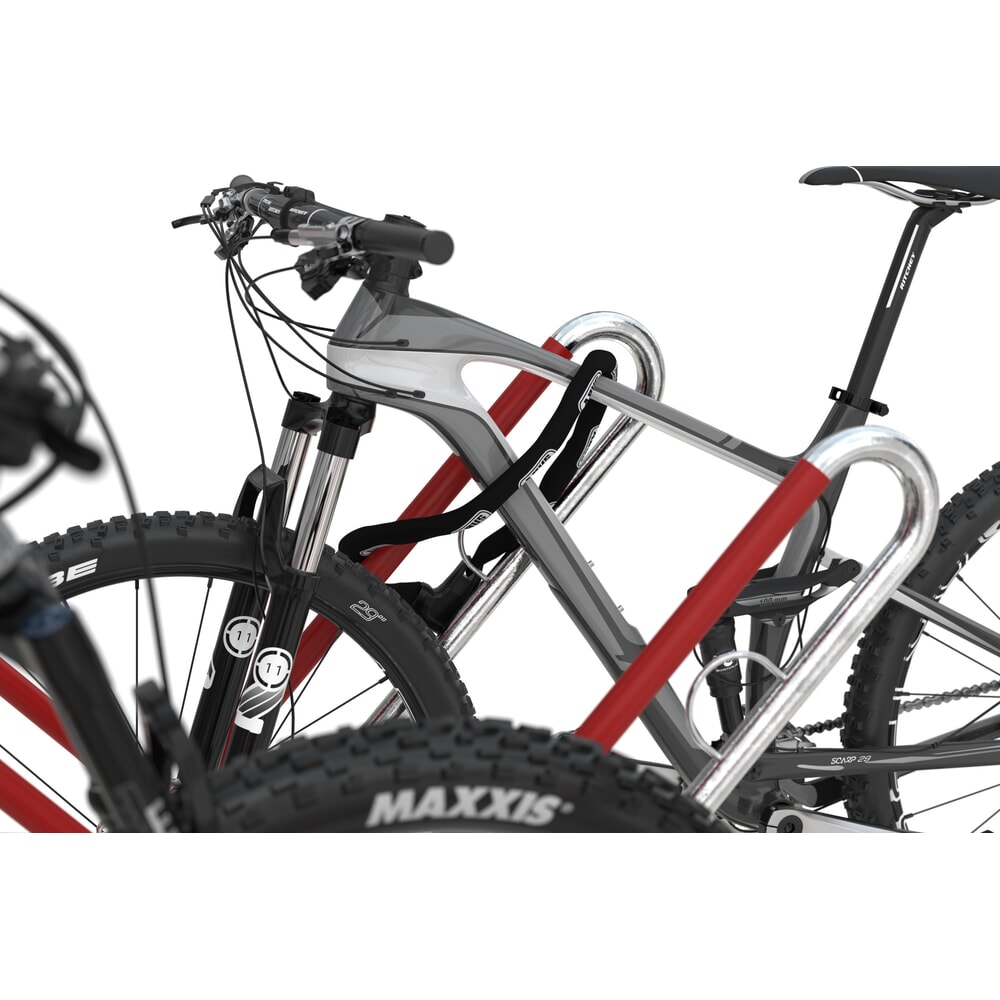 Immagine del prodotto n. 6: Rastrelliera per biciclette wsm® 0500 XBF, da tassellare, zincato a caldo, caricamento da due lati, 8 posti, interasse 540 mm